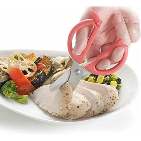 Richell Stainless Steel Scissors for Baby Food with Case 2pcs