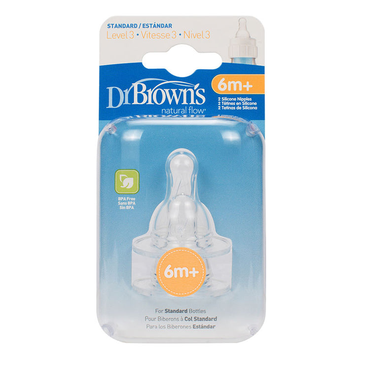 Dr. Brown’s Options+ Narrow-Neck Replacement Nipples (Assorted Designs)