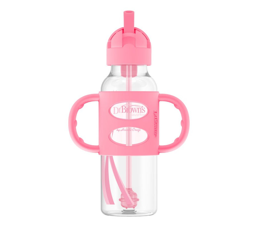 Dr. Brown’s PP Narrow Sippy Straw Bottle w Silicone Handles (Assorted Designs