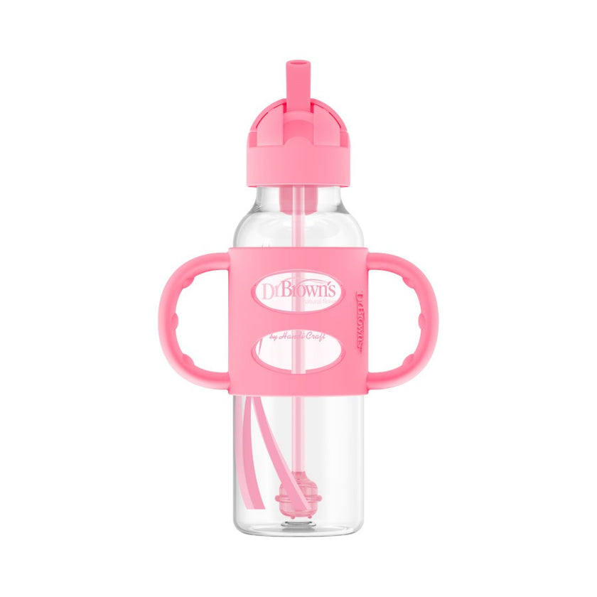 Dr. Brown’s PP Narrow Sippy Straw Bottle w Silicone Handles (Assorted Designs