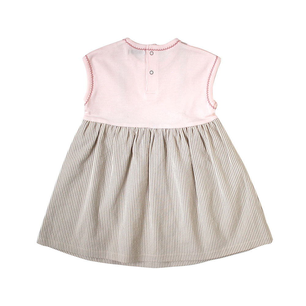 Hoppetta Pink/Checked Grey Dress | Little Baby.