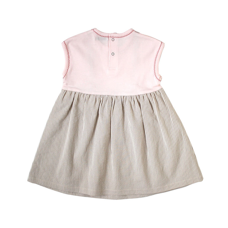 Hoppetta Pink/Checked Grey Dress | Little Baby.