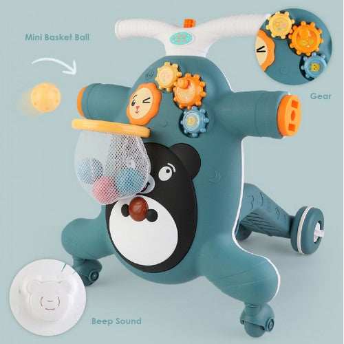 Lucky Baby 3-in-1 Musical Baby Walker (Music with Lights)