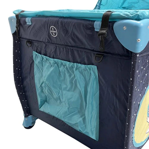Lucky Baby S11 Premium Travel Playpen + Canopy - Blue