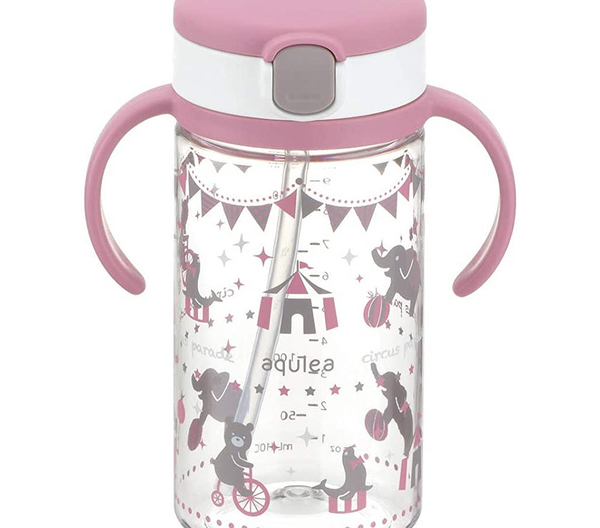 Richell Aqulea Clear Straw Bottle Mug (320ml)
