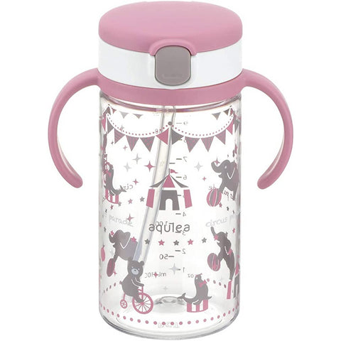 Richell Aqulea Clear Straw Bottle Mug (320ml)