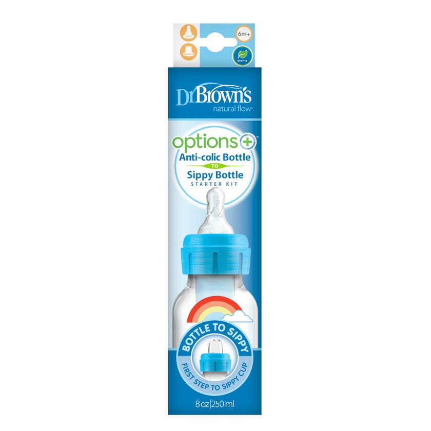 Dr. Brown’s Natural Flow Options+ Sippy Bottle Starter Kit (Assorted Designs)