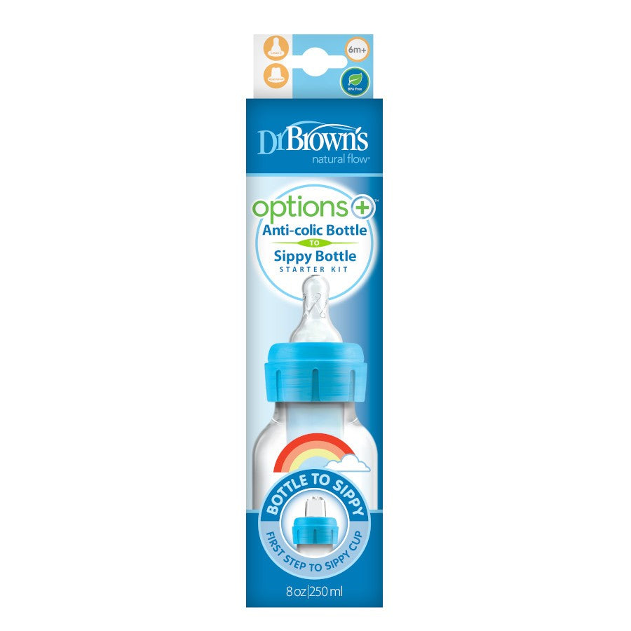 Dr. Brown’s Natural Flow Options+ Sippy Bottle Starter Kit (Assorted Designs)