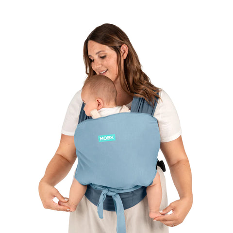Moby Easy Wrap Carrier - Sea Spray Blue