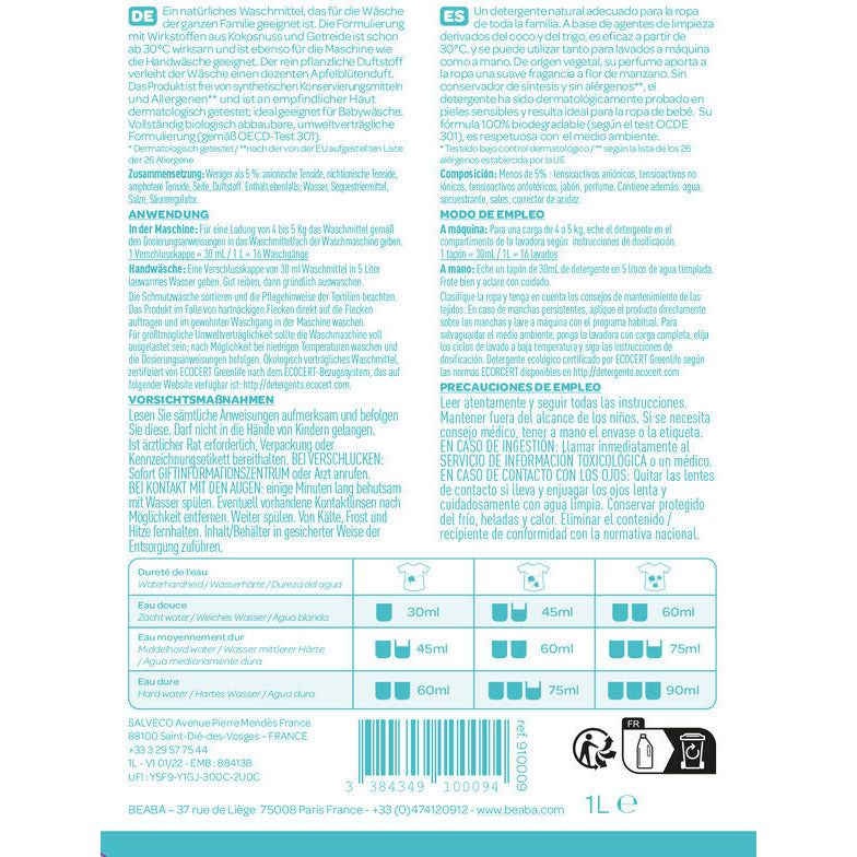 Beaba Baby Laundry Detergent 1L - Apple Blossom