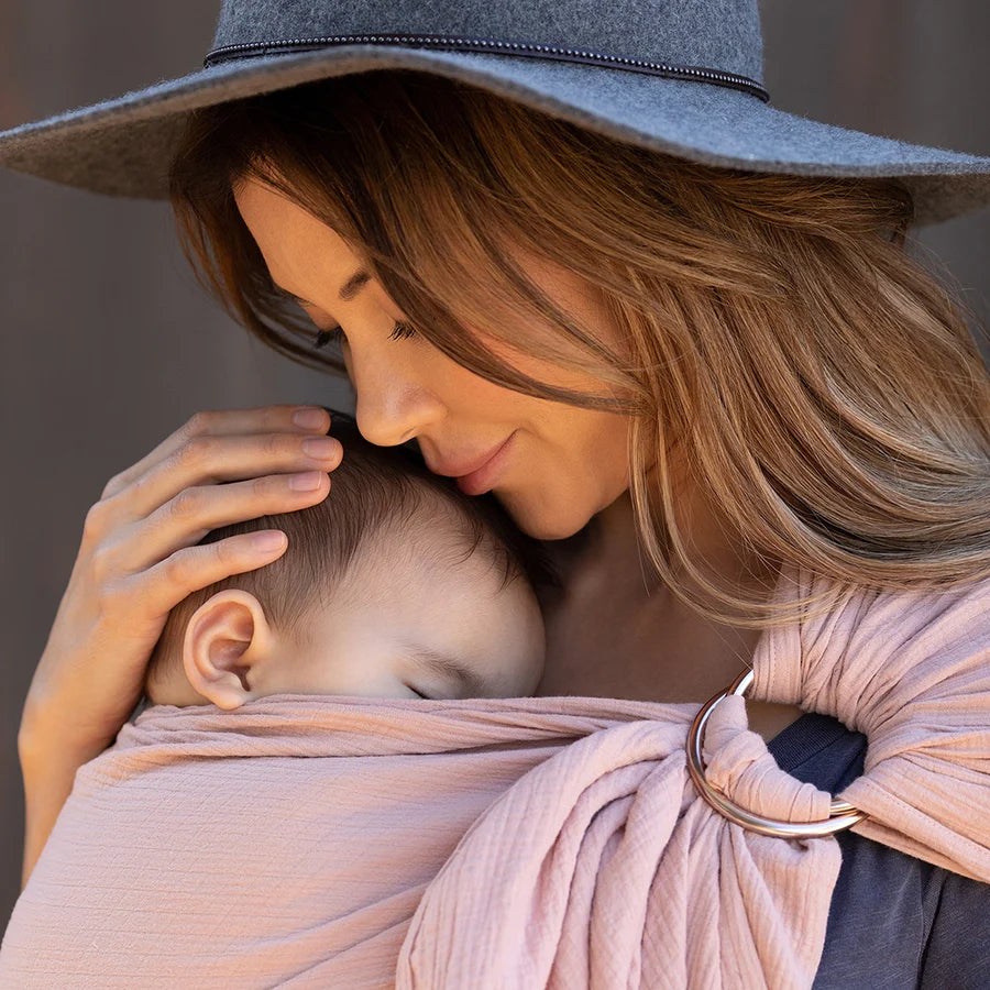 MOBY Sling - 100% Cotton Gauze: Rose-6