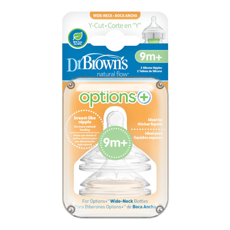 Dr. Brown’s Wide-Neck Options+ Replacement Nipples (Assorted Designs)