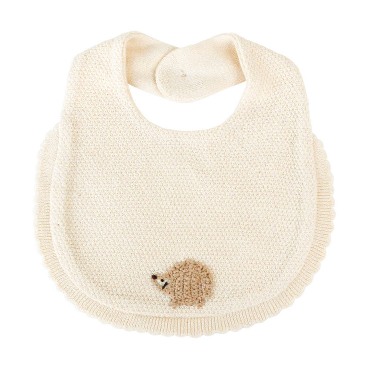 Hoppetta Knit Bib - Hedgehog | Little Baby.