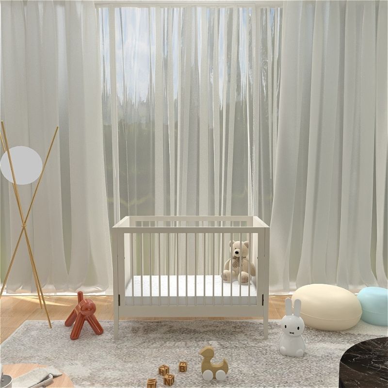 Little kBaby Baby Cot - Soft Tone Grey (with Free Mattress)-1