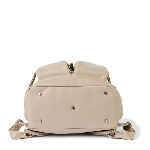 OiOi Dimple Faux Leather Nappy Backpack - Oat