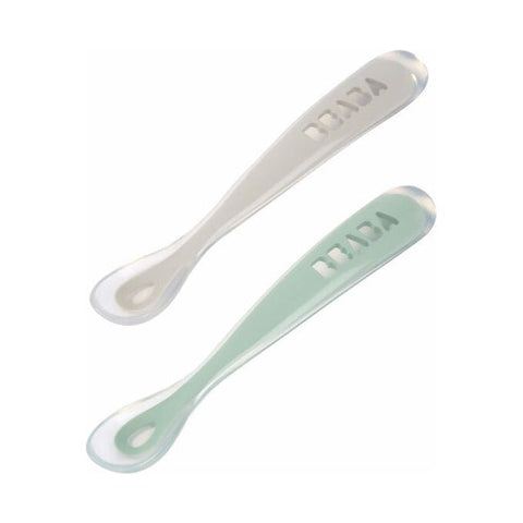 Beaba 1st Stage Silicone Spoon Set of 2 (Assorted Colours)