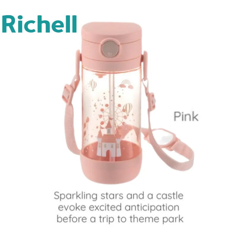 Richell AXSTARS Straw Bottle 450ml-4
