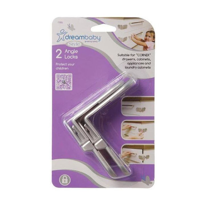 Dreambaby Angle Lock 2pk - Silver DB01006 | Little Baby.