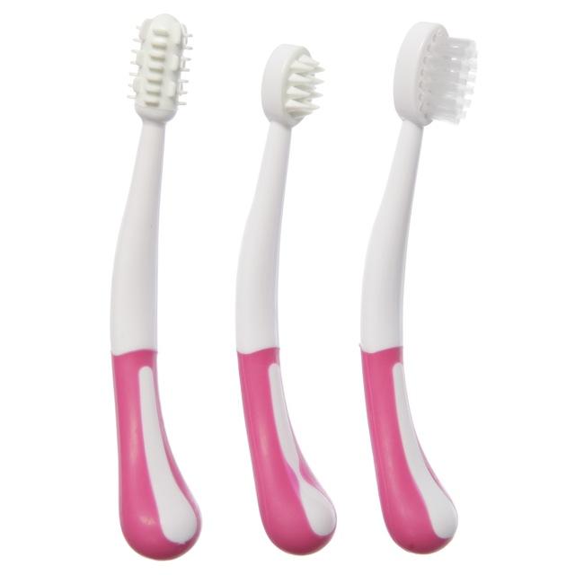 Dreambaby Toothbrush Set 3 Stage - Pink DB00324 | Little Baby.