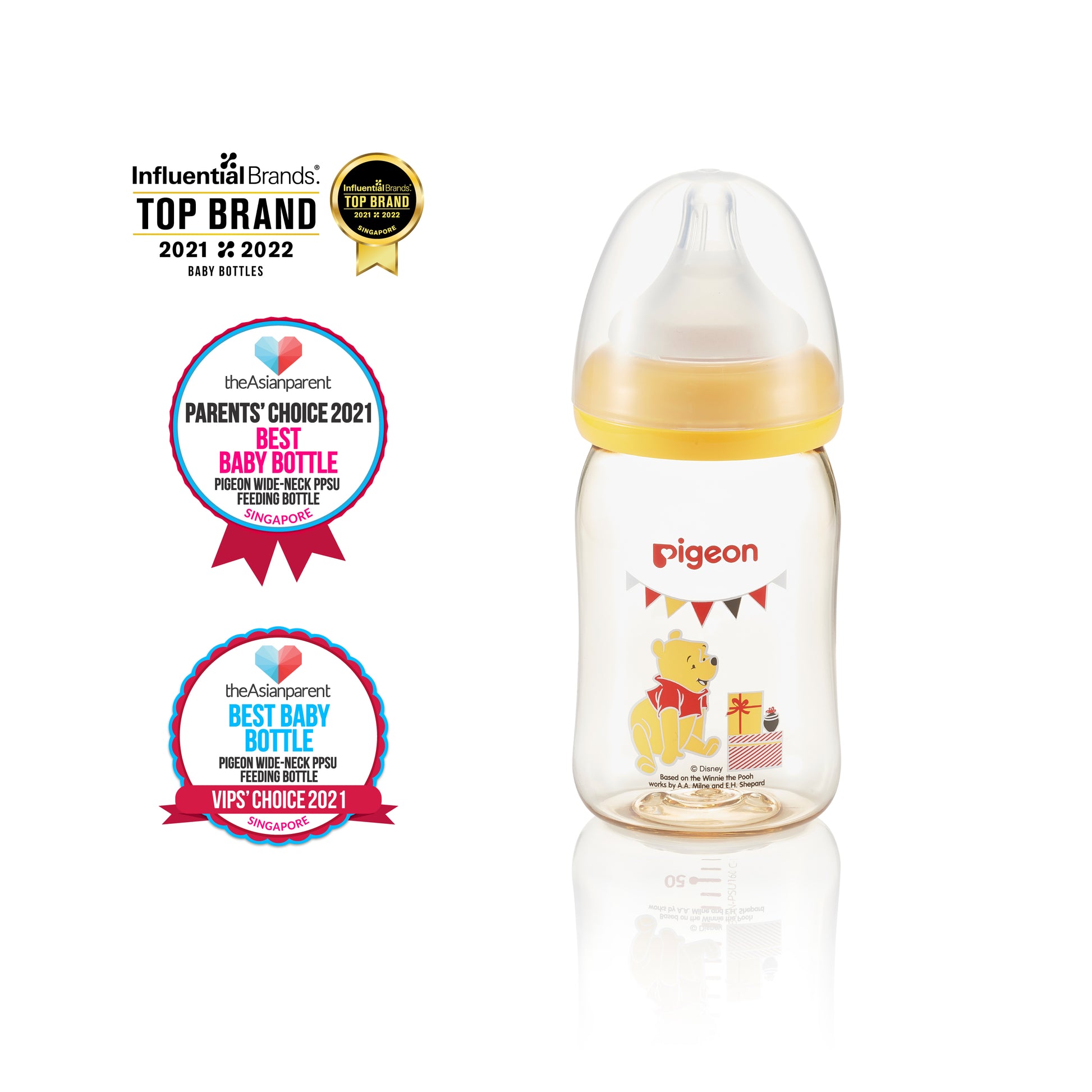 Pigeon SofTouch PPSU Nursing Bottle (Winnie The Pooh) - 160ml-1