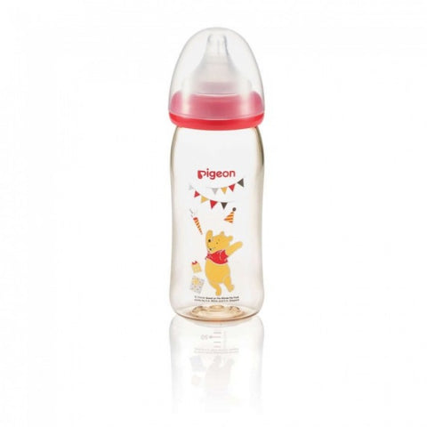 Pigeon SofTouch PPSU Nursing Bottle (Winnie The Pooh) - 240ml | Little Baby.