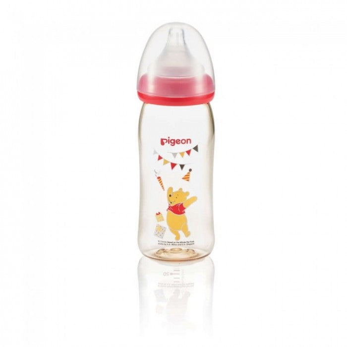 Pigeon SofTouch PPSU Nursing Bottle (Winnie The Pooh) - 240ml | Little Baby.