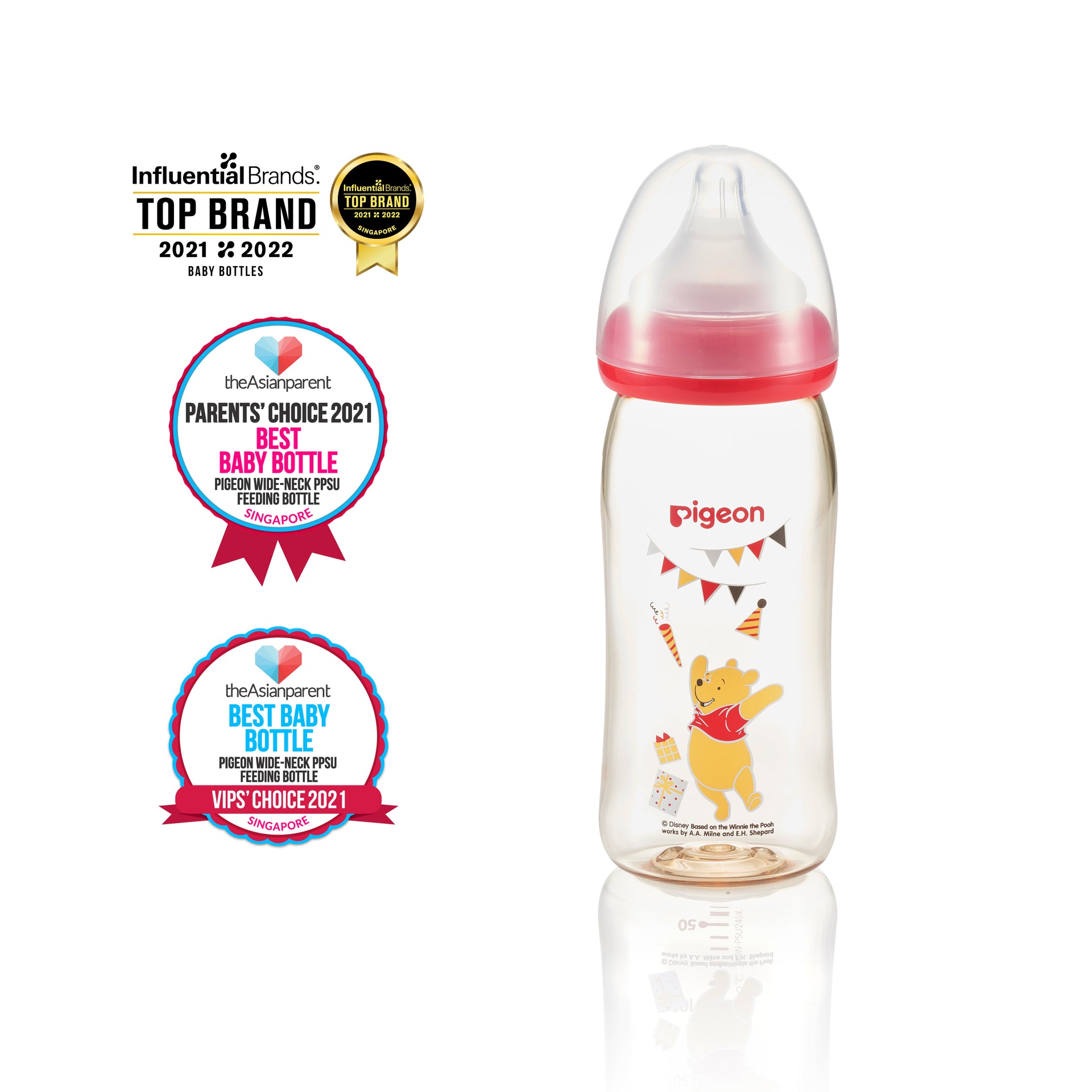 Pigeon SofTouch PPSU Nursing Bottle (Winnie The Pooh) - 240ml