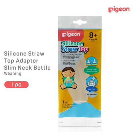 Pigeon Slim Neck Bottles Spare Parts - Silicone Straw Top Adaptor x4