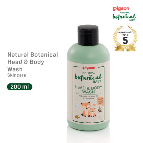 Pigeon Natural Botanical Baby 2 in 1 Head & Body Wash 200ml x3