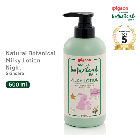 Pigeon Natural Botanical Baby Milky Lotion 500ml x2