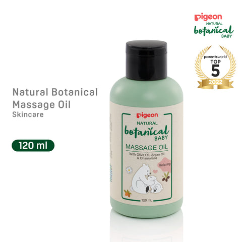 Pigeon Natural Botanical Baby Massage Oil 120ml x3