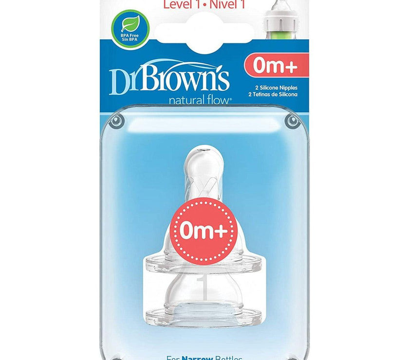 Dr. Brown’s Options+ Narrow-Neck Replacement Nipples (Assorted Designs)