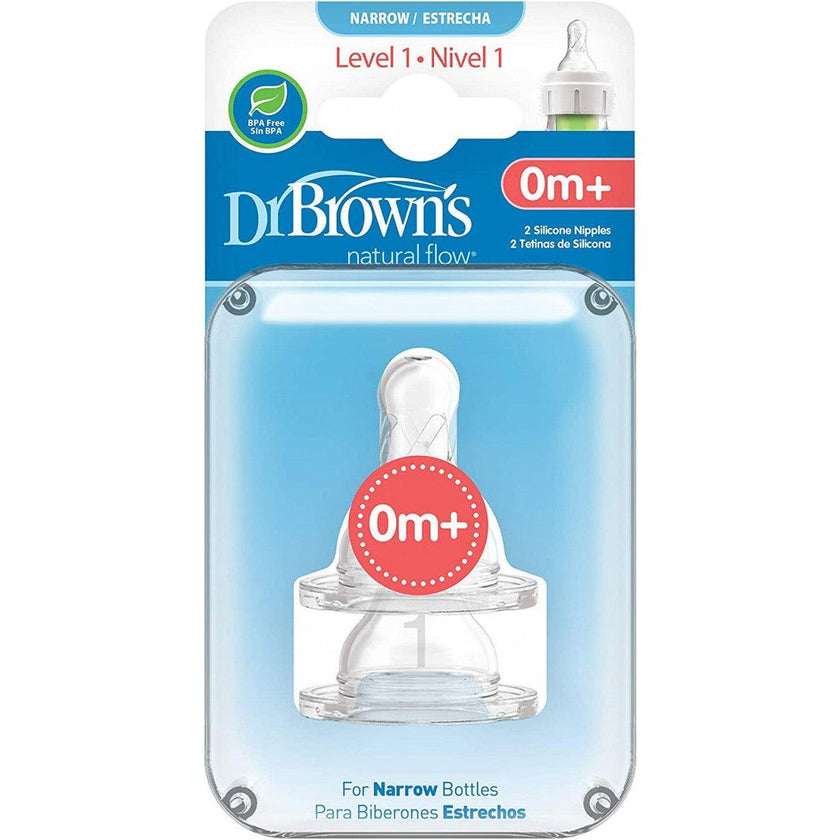 Dr. Brown’s Options+ Narrow-Neck Replacement Nipples (Assorted Designs)