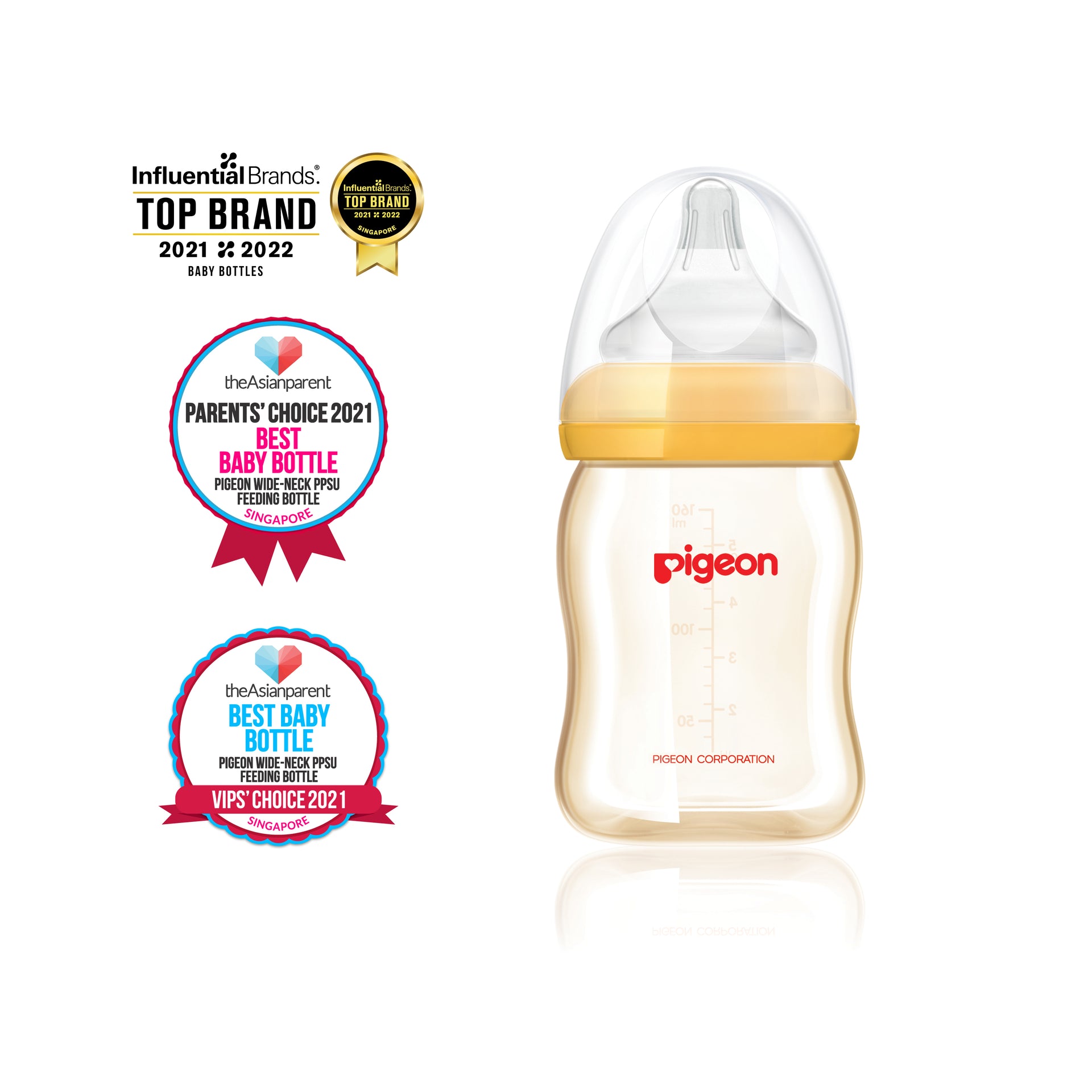 Pigeon SofTouch Peristaltic PLUS PPSU Nursing Bottle - 160 ml (w Nipple Size SS)
