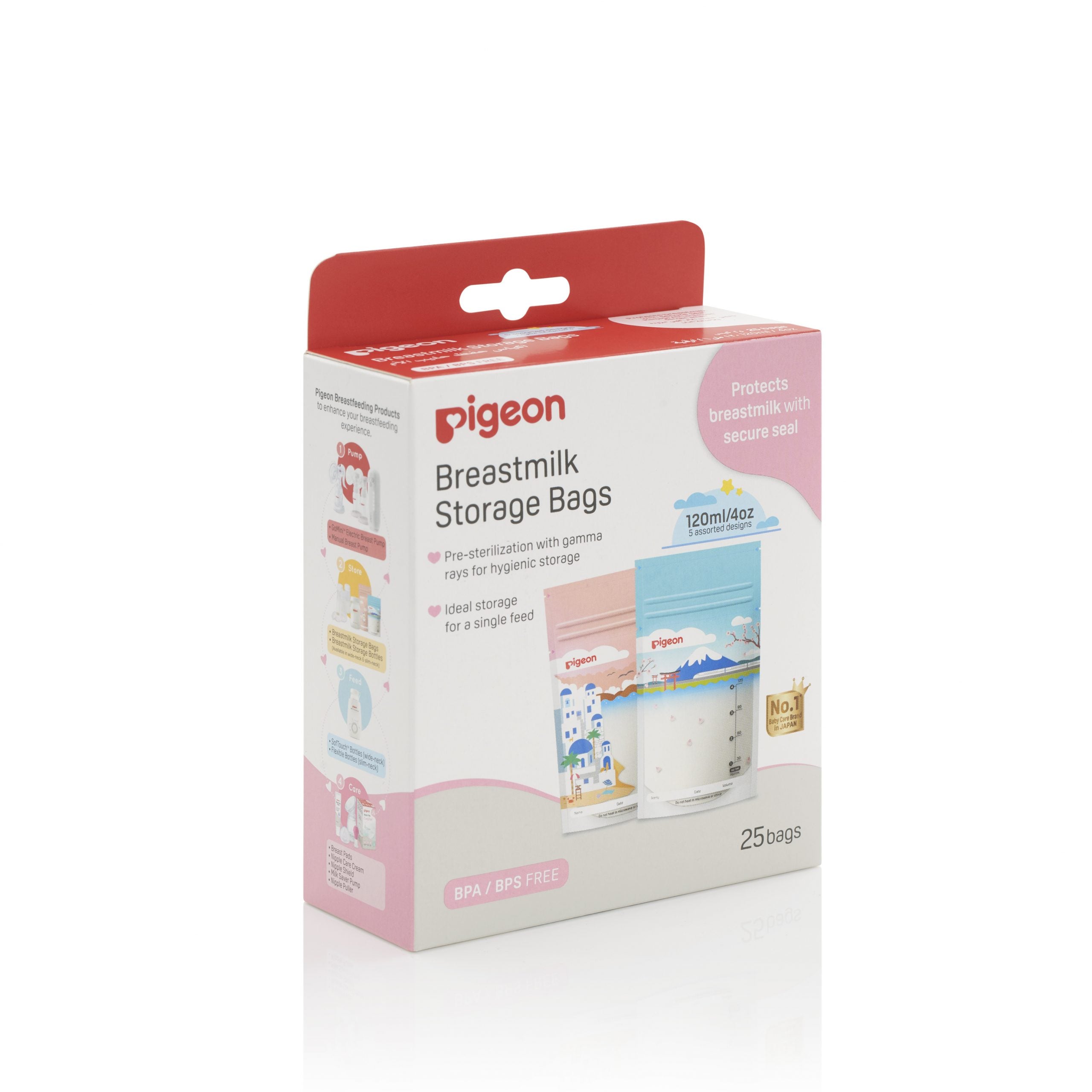 Pigeon Breast Milk Storage Bags 120ml Holidays (25pcs)