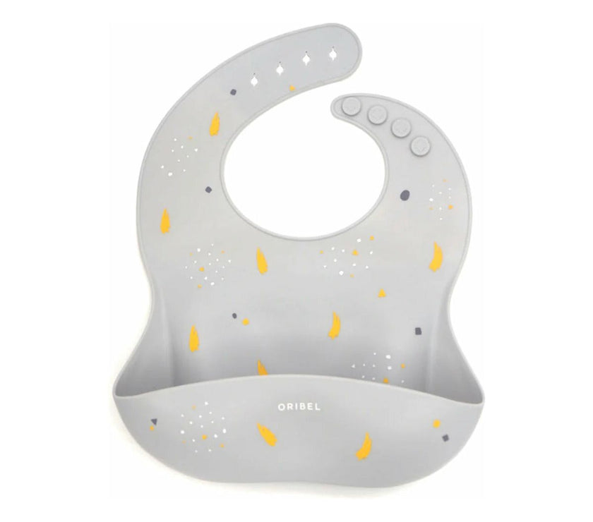 Oribel Baby Silicone Bib - Earl Grey