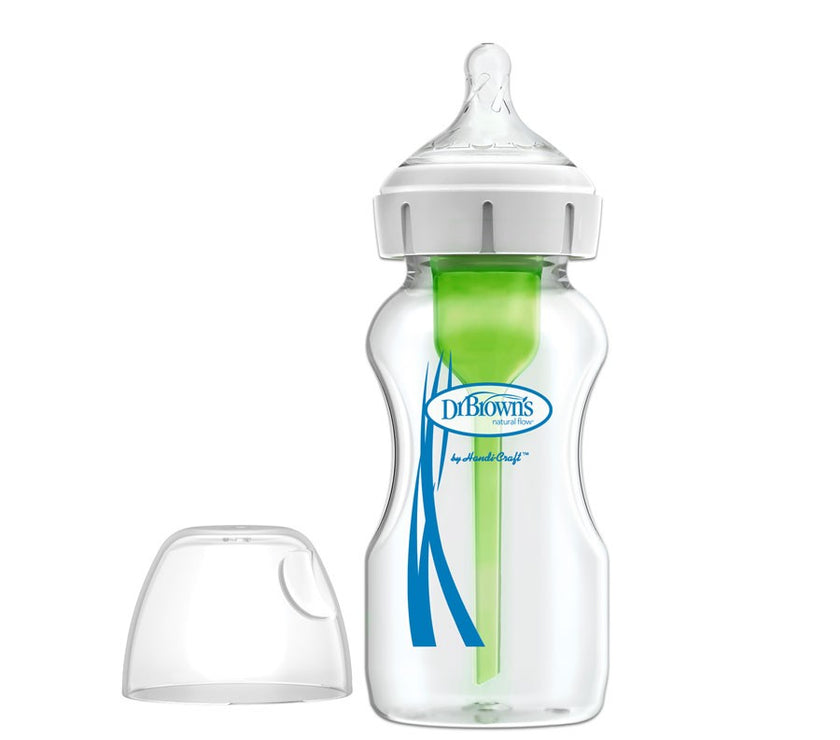 Dr. Brown’s Natural Flow® Anti-Colic Options+™ Wide-Neck Glass Baby Bottle
