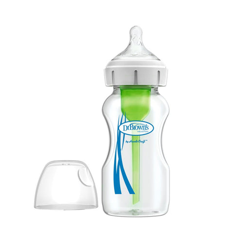 Dr. Brown’s Natural Flow® Anti-Colic Options+™ Wide-Neck Glass Baby Bottle