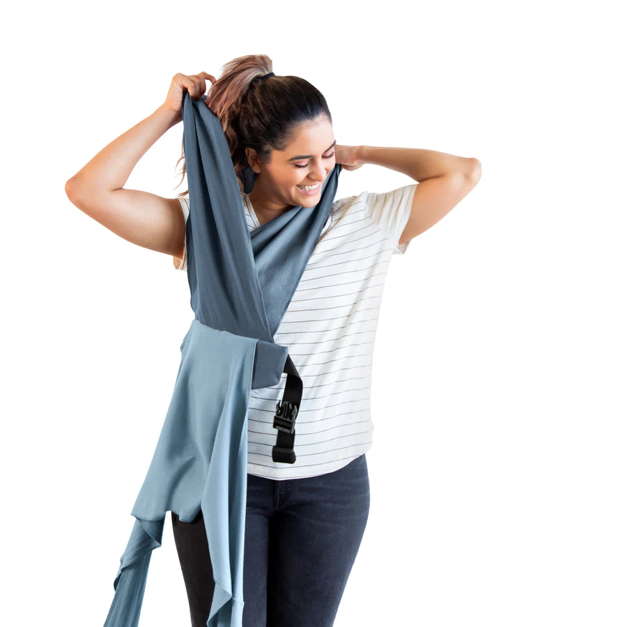 Moby Easy Wrap Carrier - Sea Spray Blue