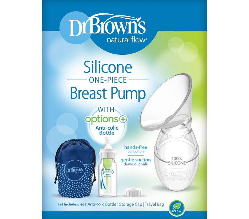 Dr. Brown’s Silicone One-Piece Breast Pump w 120ml PP Narrow Bottle