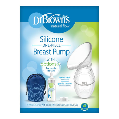 Dr. Brown’s Silicone One-Piece Breast Pump w 120ml PP Narrow Bottle