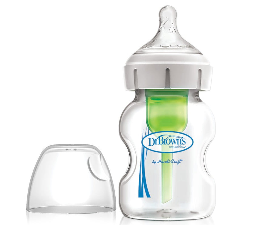 Dr. Brown’s Natural Flow® Anti-Colic Options+™ Wide-Neck Glass Baby Bottle