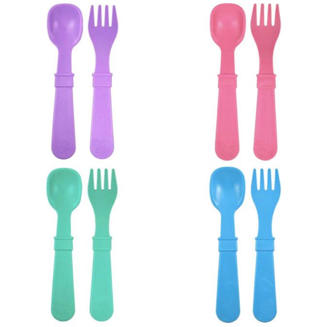 Re-Play Utensils Fork & Spoon Set of 4-1