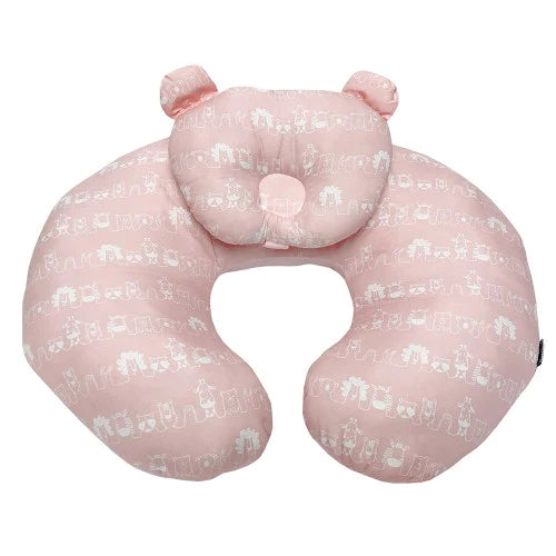Lucky Baby Cuddle'U Nursing Pillow/Positioner + Infant Pillow - Pink Animal