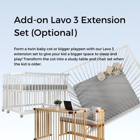 [Bundle] Beblum Lavo 5 Convertible Baby Cot
