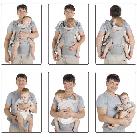 Lucky Baby 6-in-1 Baby Carrier - Gray