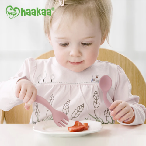 Haakaa Bendy Silicone Cutlery Set (Assorted Colours)