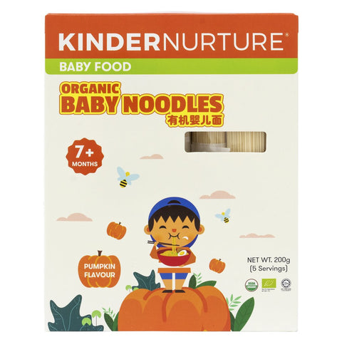 KinderNurture Organic Baby Noodles- Pumpkin Flavour, 200g. | Little Baby.