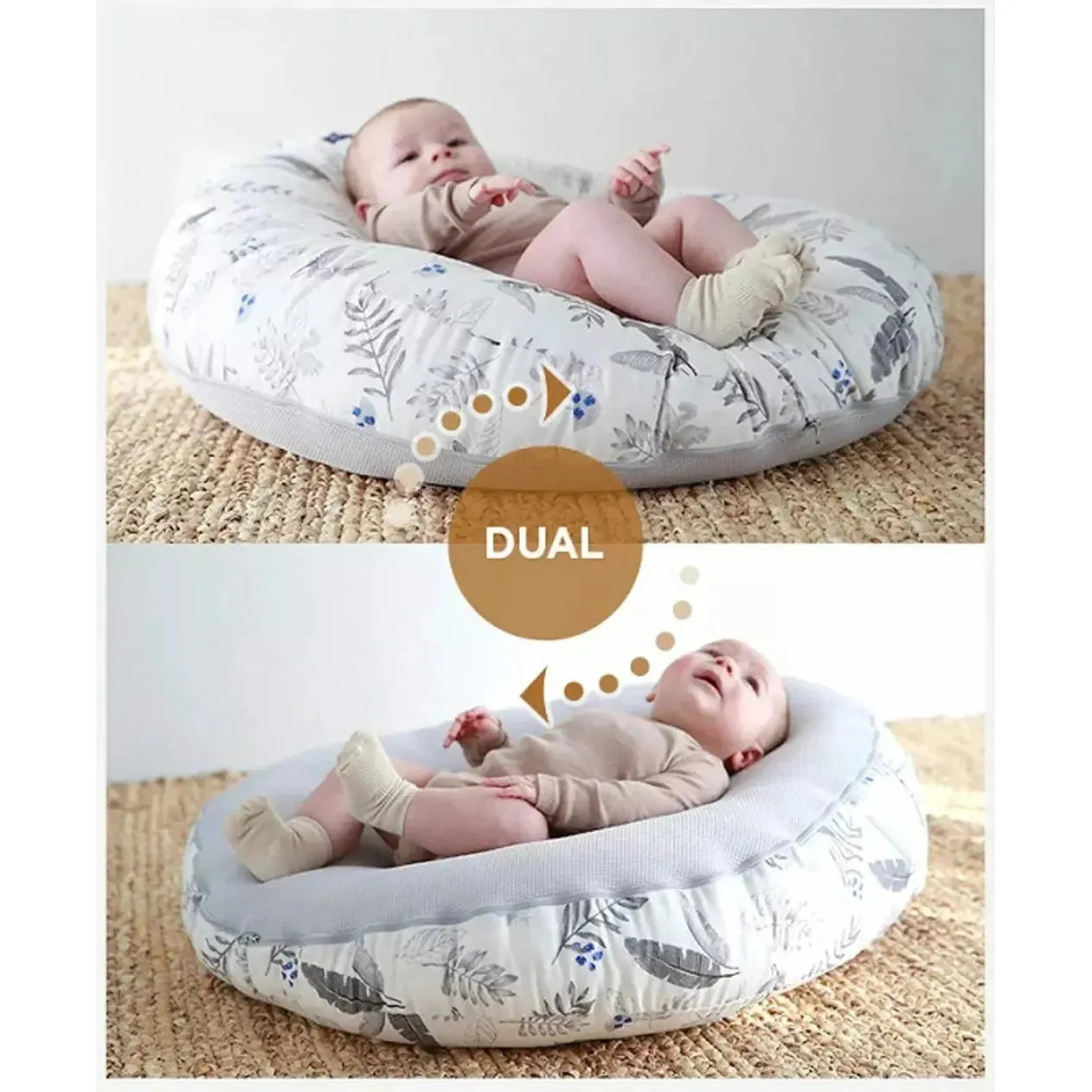 Elava Baby Reflux Prevention Cushion & Mesh Cushion Cover Set-4