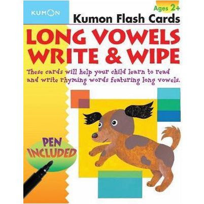 Kumon Flash Cards - Long Vowels Write & Wipe | Little Baby.